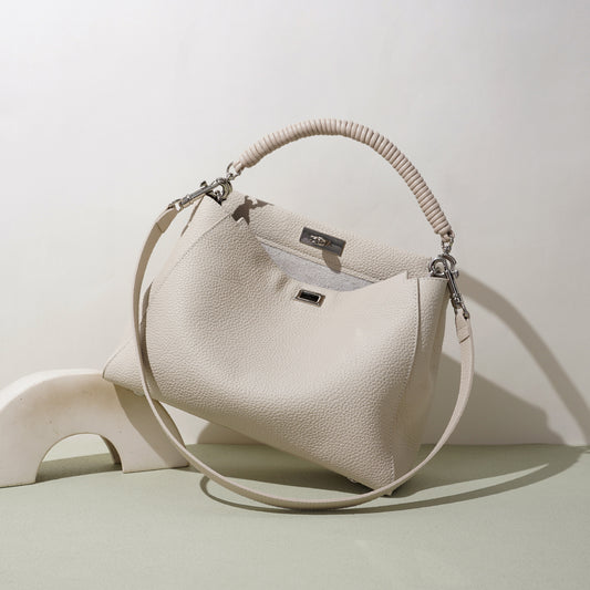 Sarah Express Premium Genuine Leather Crossbody Bag - Motorcycle Style Large Capacity Shoulder Bag for Women