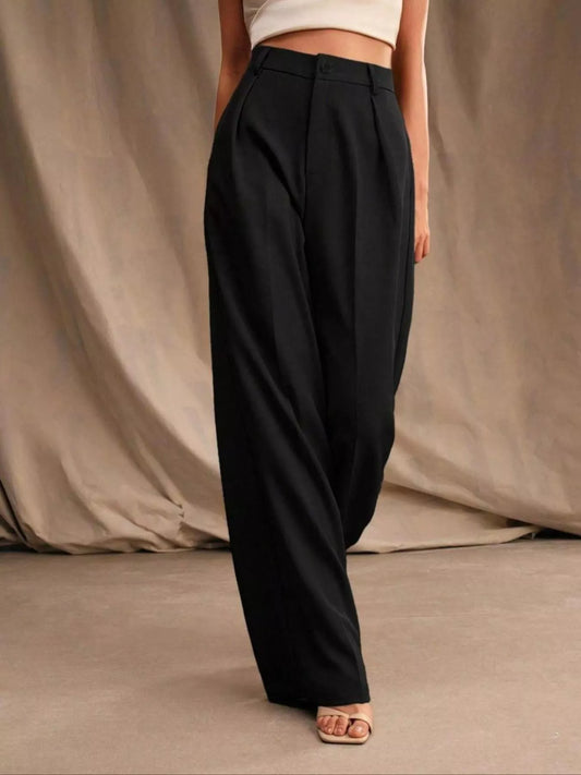 Sarah Express Women's High-Waisted Wide-Leg Pants