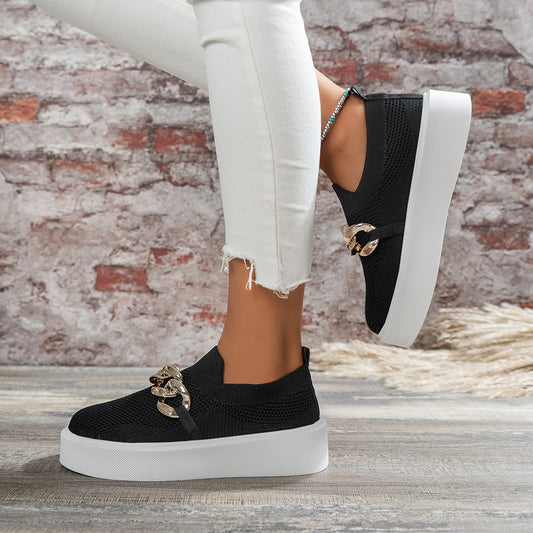Sarah Express Chain Flats Breathable Mesh Shoes