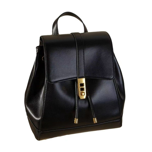 Women's Large Capacity PU Leather Backpack & Shoulder Bag – Everyday Carry | Brown & Black