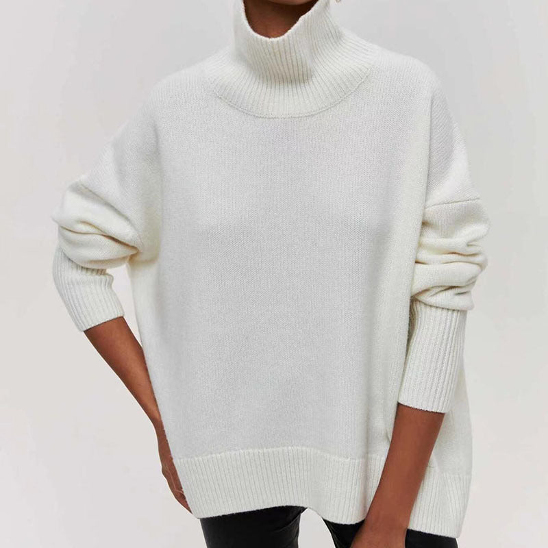 Sarah Express Women's Long Sleeve Pullover Sweater Solid Color Acrylic