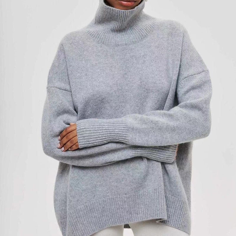 Sarah Express Women's Long Sleeve Pullover Sweater Solid Color Acrylic