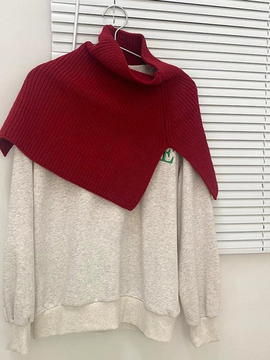 Sarah Express Women's Chunky Knit Slit Scarf