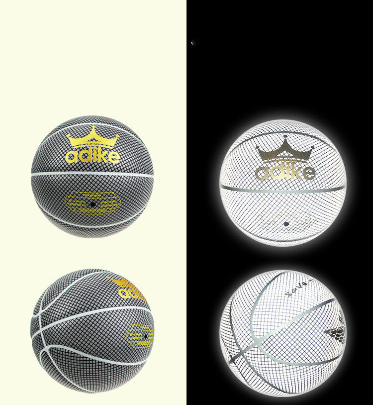 Sarah Express Luminous Glow in the Dark Basketball for Night Games - Official Size 7 White