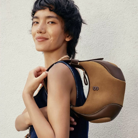 Sarah Express Womens Baseball Underarm Bag Crescent-Shaped Crossbody Bag