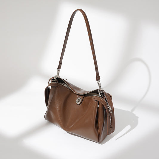 Sarah Express Genuine Leather Western Shoulder Bag for Women - Pillow Shape Crossbody Handbag