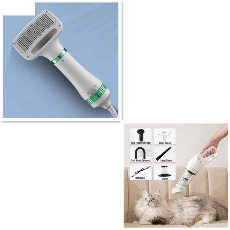 Sarah Express Professional Pet Hair Dryer for Dogs & Cats - 3-Speed Grooming Blow Dryer with Low Noise Oneclick hair removal greenSet