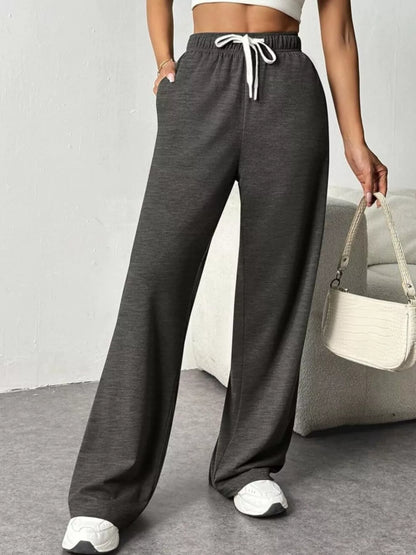 Trendsi Women's Drawstring Wide Leg Pants