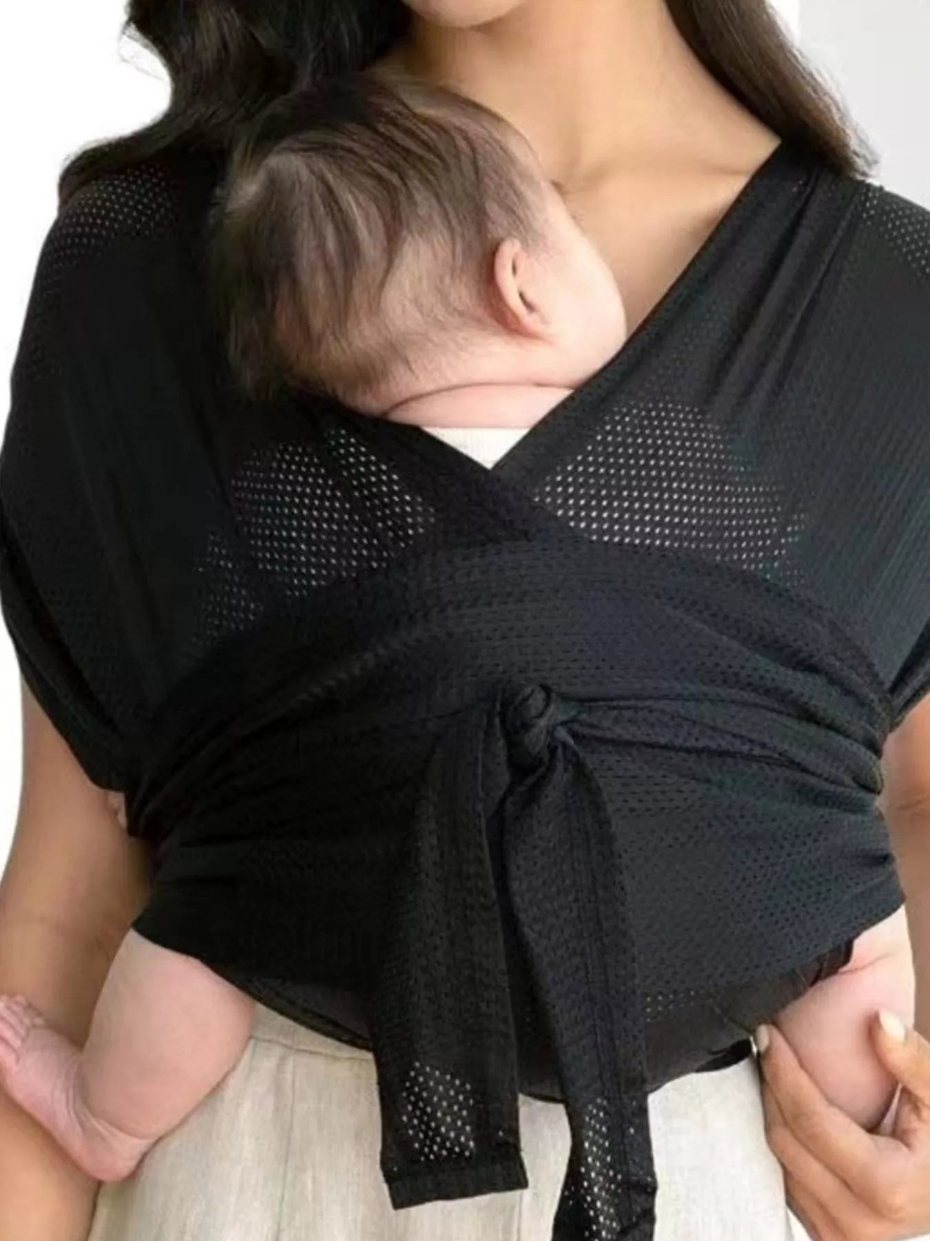 Sarah Express Women's Breathable Mesh Baby Wrap Black