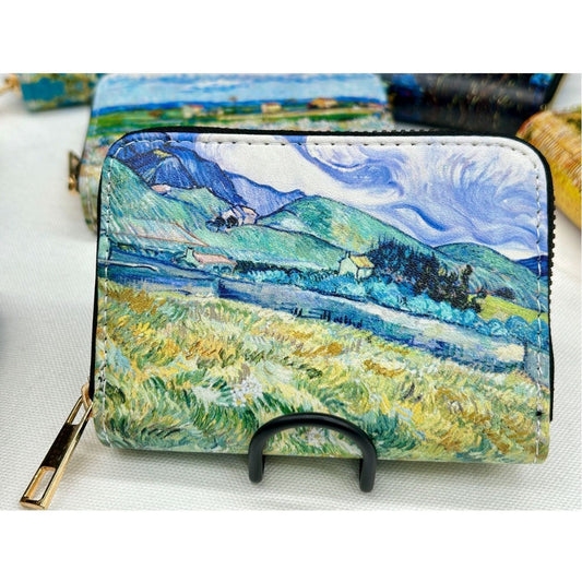 Sarah Express Van Gogh Art Cardholder Wallet | Anti-Magnetic Multi-Card Holder | Foldable PU Leather Card Case