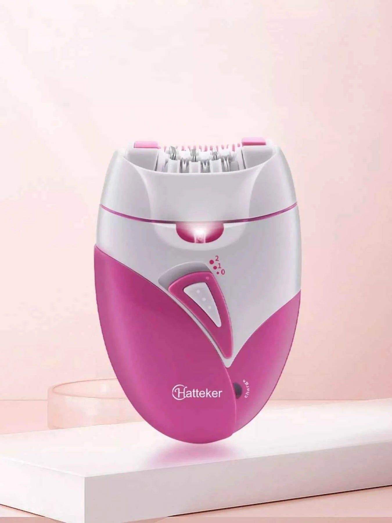 Sarah Express Women's Rechargeable Hair Removal Epilator with LED Light Rose One Size