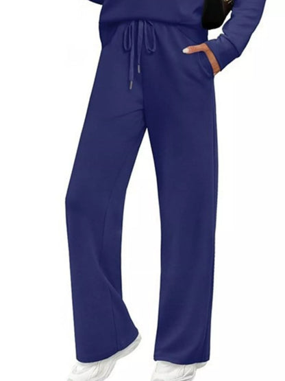 Sarah Express Women's Long Sleeve Round Neck Top and Pants Set