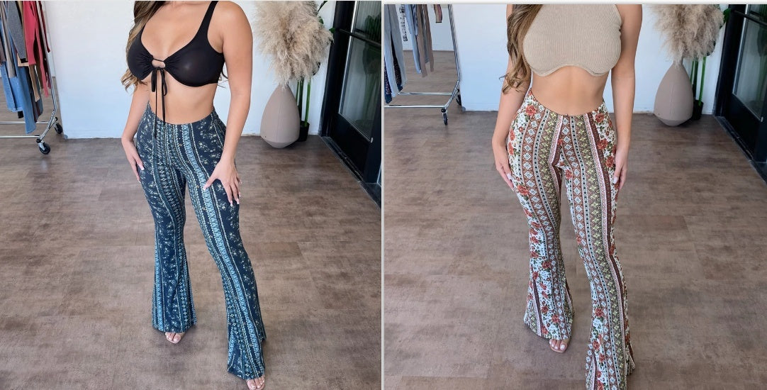 Sarah Express High Waist Printed Leggings Stretch Full Length Slim Fit Pants