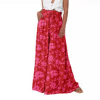 Sarah Express Women's High Waist Wide Leg Pants Casual Polyester Trousers