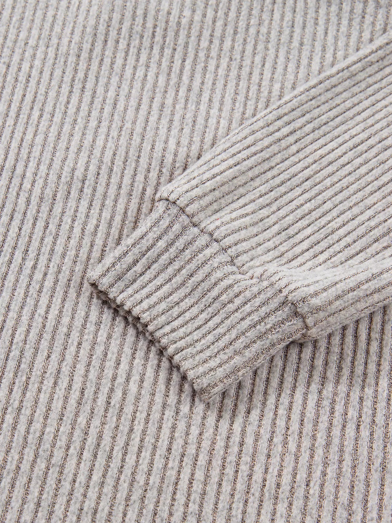 Sarah Express Women's Ribbed V Neck Bow Back Drop Shoulder Long Sleeve Top