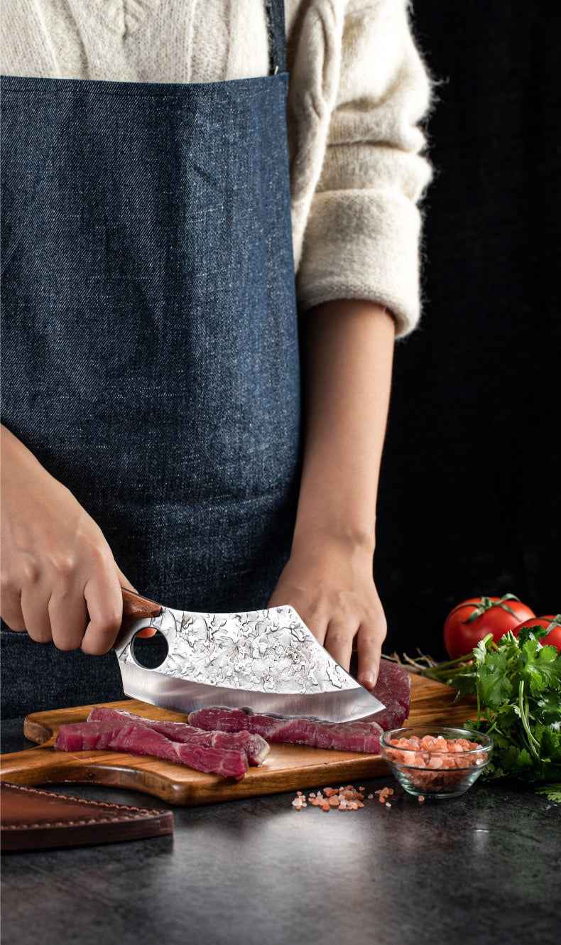 Sarah Express Premium Forged Kitchen Knife - 4CR13MOV Molybdenum Vanadium Steel Chef Knife with Rosewood Handle