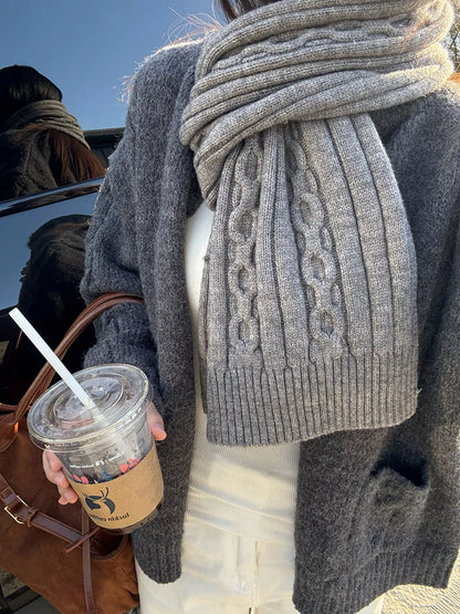 Sarah Express Women's Textured Knit Winter Scarf - Cozy Warm Infinity Scarf