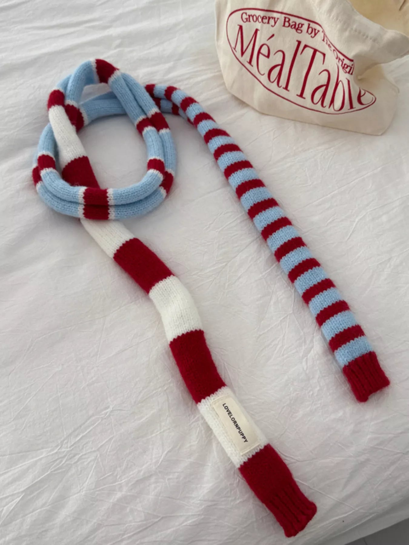 Sarah Express Women's Striped Knitted Warm Scarf - Cozy Winter Accessory