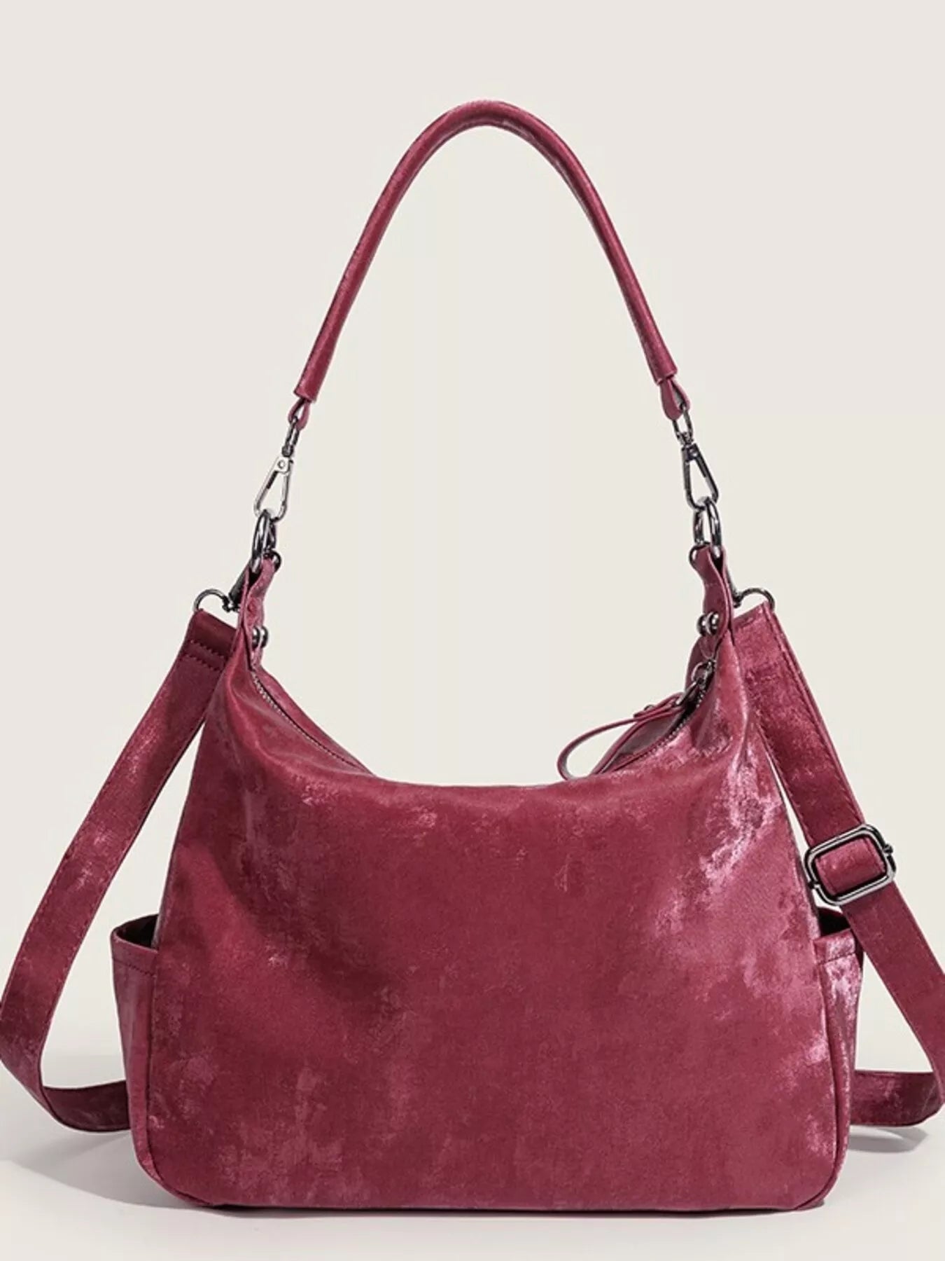 Sarah Express Women's Vintage Style Zipper Front Crossbody Bag