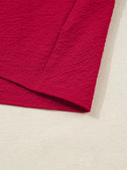 Sarah Express Women's Leopard Notched Long Sleeve Blouse