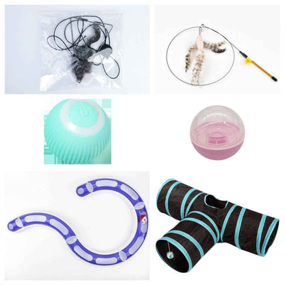 Sarah Express Smart Auto-Rolling Cat Toy Ball - Interactive Self-Rotating Pet Toy for Cats & Kittens Bundle1 USB