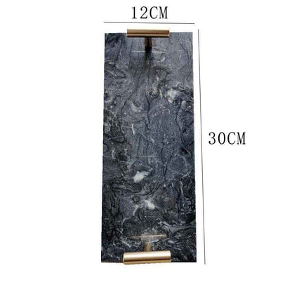 Sarah Express Nordic Marble Tray - Luxury Jewelry & Dessert Organizer Plate Medium Size HAILANG 30 X12cm