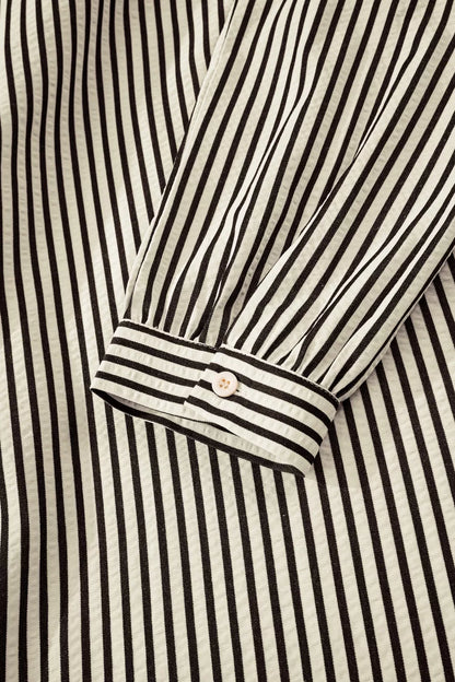 Sarah Express Women's Striped V-Neck Midi Dress - Zip Front Cinched Waist Dress