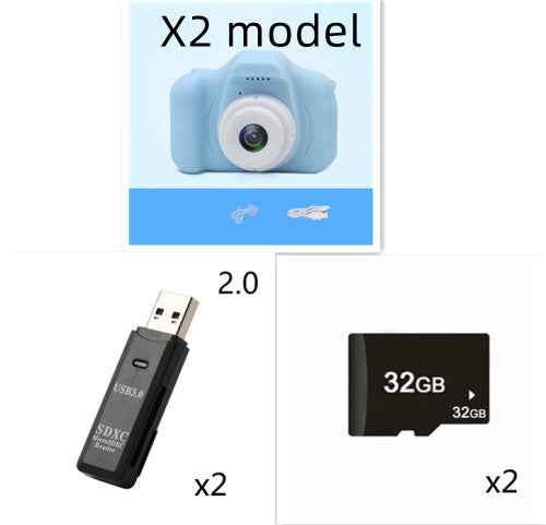 Sarah Express HD Mini Kids Digital Camera 13MP 1080P Cartoon Design with 2.0 Inch Screen Set A USB