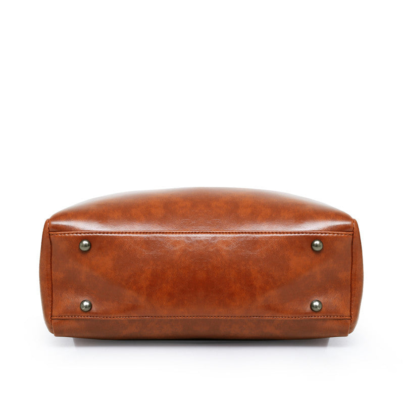 Sarah Express Women's Retro 4-Piece Handbag Set - PU Leather Shoulder Bag with Wallet & Accessories