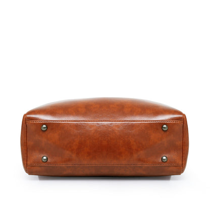 Sarah Express Women's Retro 4-Piece Handbag Set - PU Leather Shoulder Bag with Wallet & Accessories