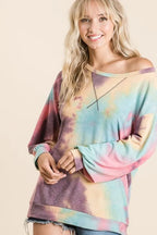 Tie Dye Print French Terry Sweatshirt