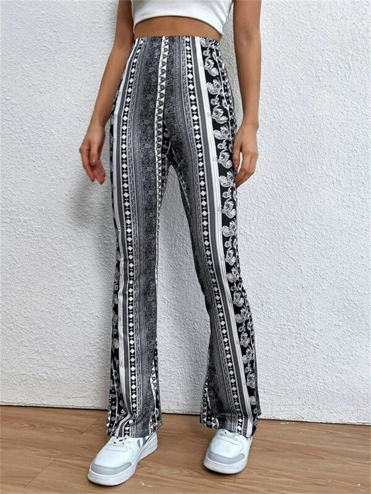 Sarah Express High Waist Printed Leggings Stretch Full Length Slim Fit Pants