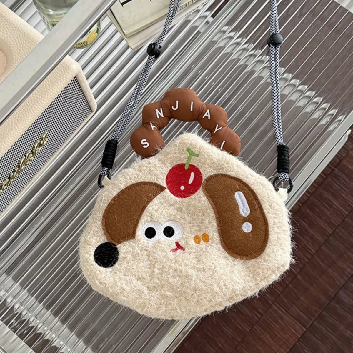 Sarah Express Women's Cartoon Plush Crossbody Bag Watermelon pink ONESIZE