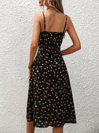 Sarah Express Polka Dot Suspender Maxi Dress with Split