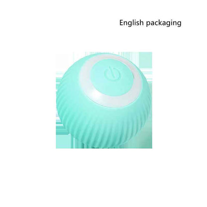 Sarah Express Smart Auto-Rolling Cat Toy Ball - Interactive Self-Rotating Pet Toy for Cats & Kittens Green English packaging USB