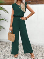 Sarah Express Sleeveless Vest Trousers Two Piece Set Lace Detail