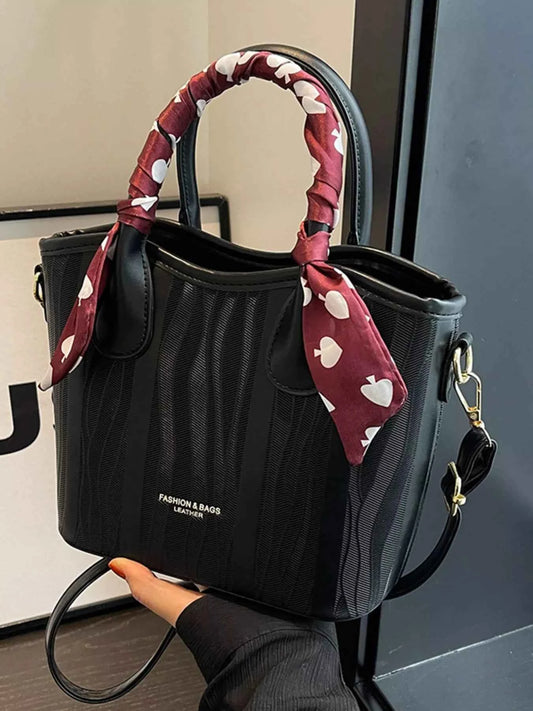 Sarah Express Women's Top Handle Crossbody Bag - Medium PU Leather Handbag Black ONESIZE