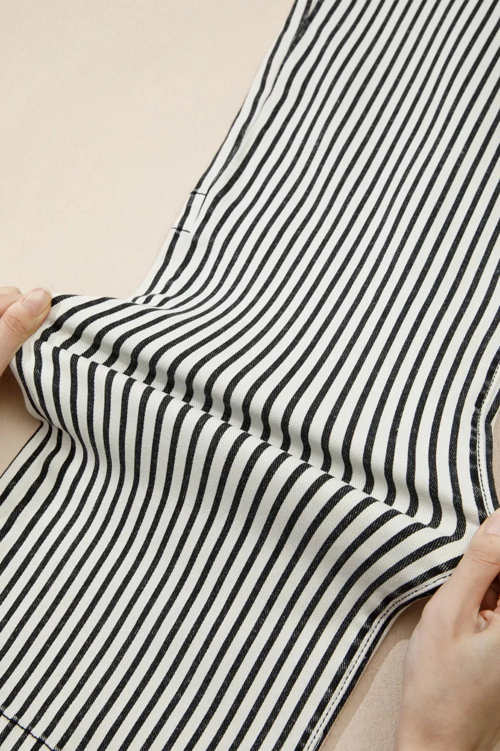 Sarah Express Women's High Waist Stripe Patch Pocket Denim Jeans - Slightly Stretchy Shift Fit