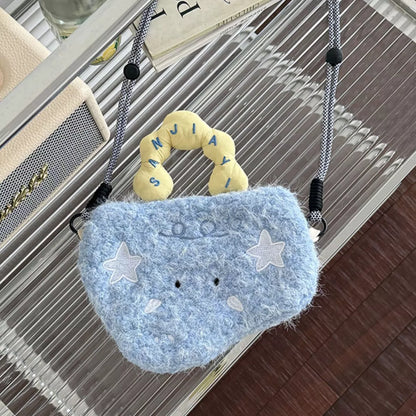 Sarah Express Women's Cartoon Plush Crossbody Bag Light Blue ONESIZE
