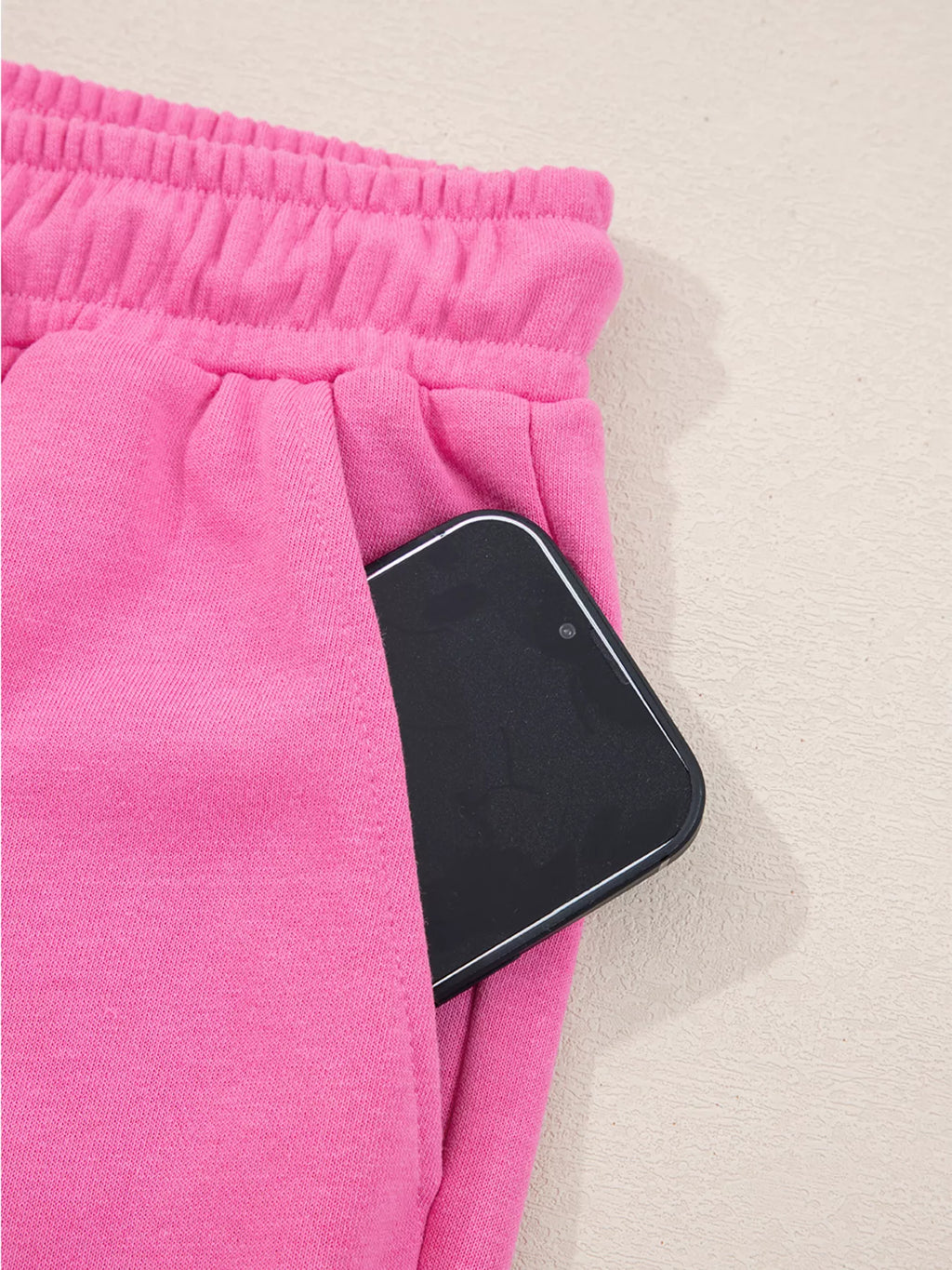 Sarah Express Women's Solid Color Collared Pullover and Central Seam Pants Set