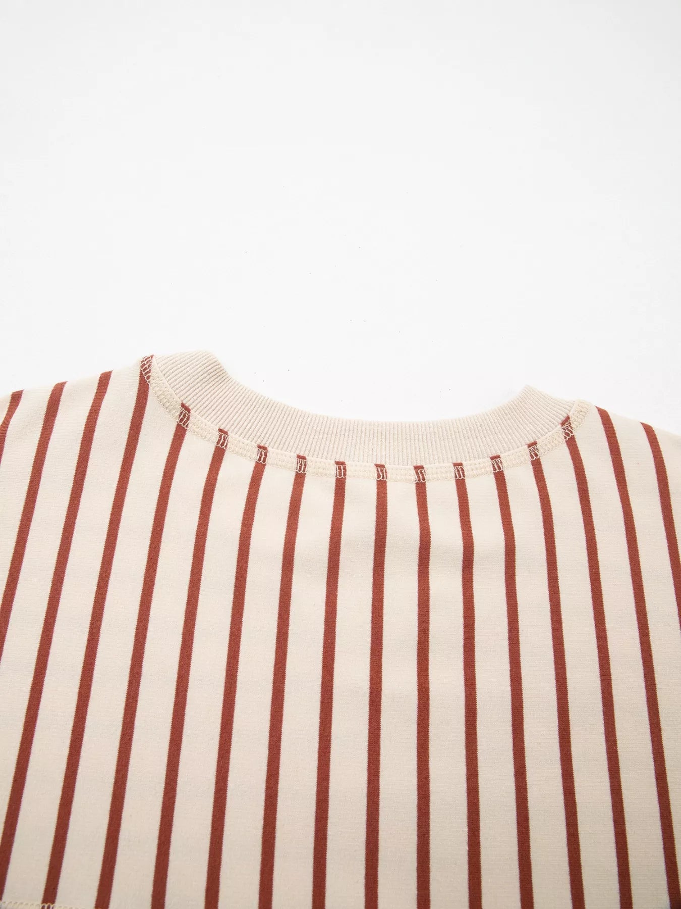 Sarah Express Women's Striped Crew Neck Casual Sweatshirt