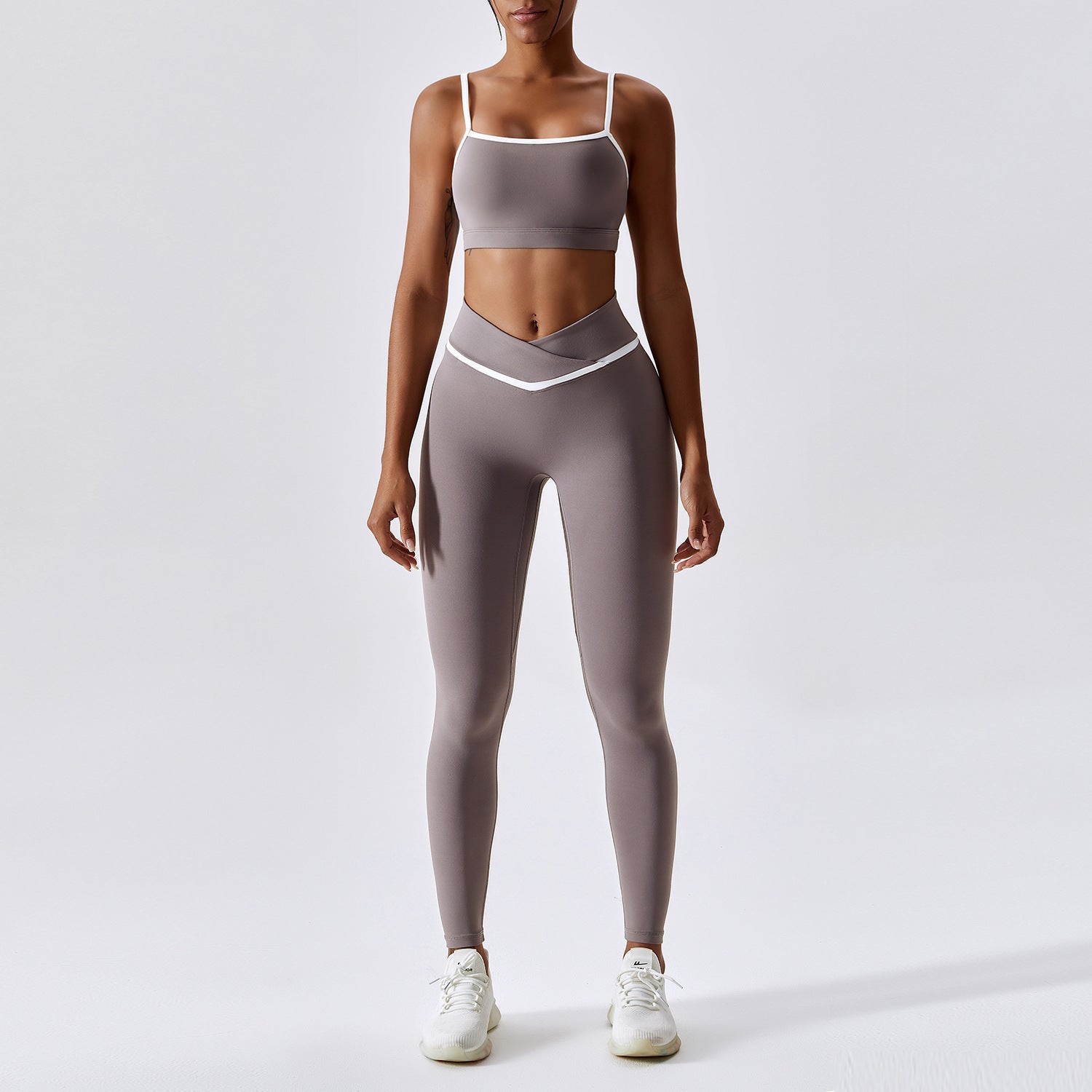 Sarah Express Women's Quick-Dry Sports Bra Leggings Set - 2-Piece Fitness Activewear S-XL 4 Colors Pants or Shorts
