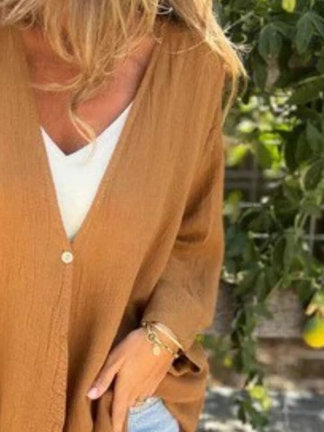 Sarah Express Women's Oversized Button-Up Cardigan - Plus Size Cozy Knit Sweater