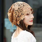 Sarah Express Ethnic Floral Lace Head Wrap Turban Breathable Pullover Hat
