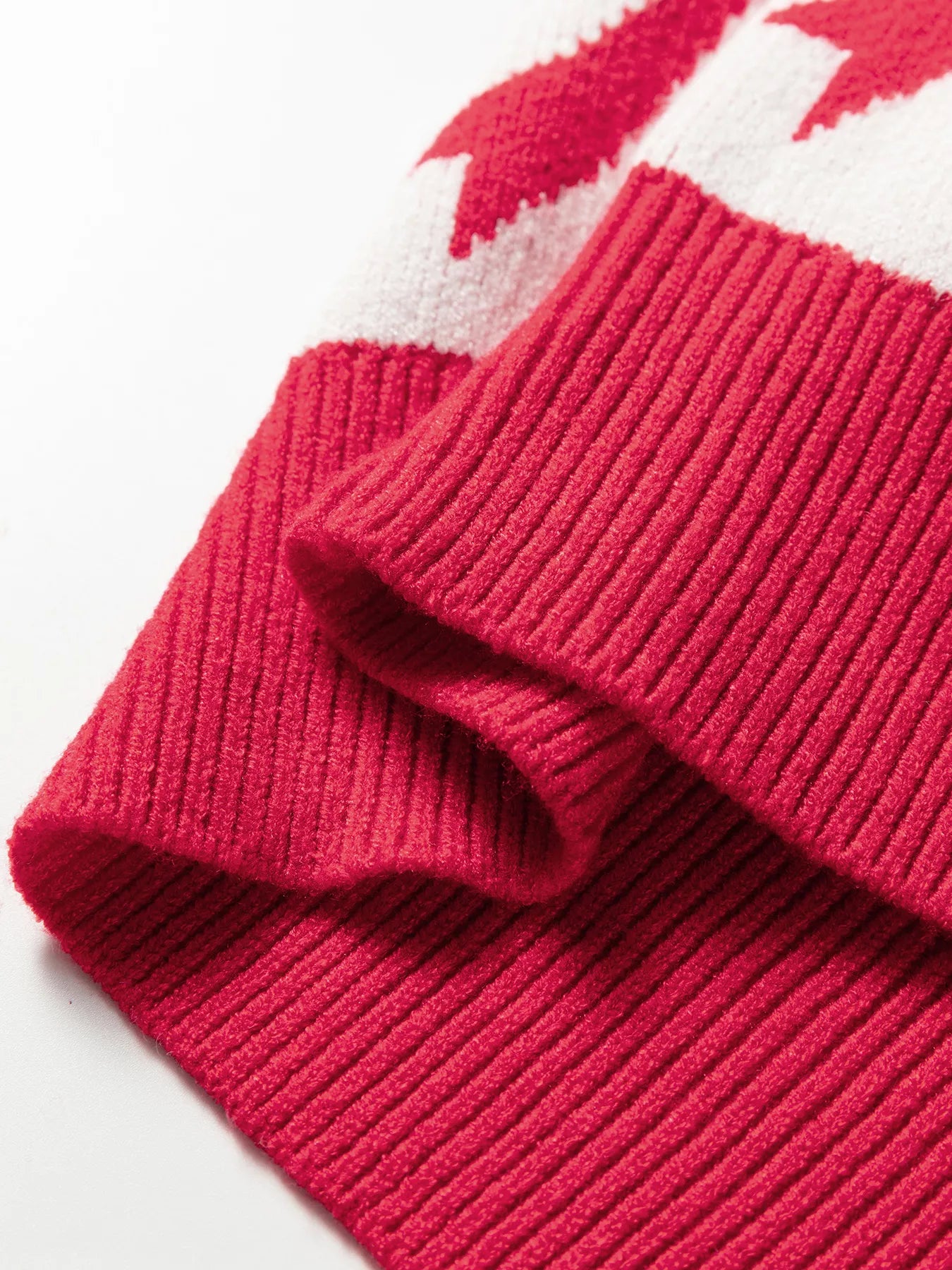 Sarah Express Women's Bow Print 2-Tone Rhombus Knit Loose Sweater