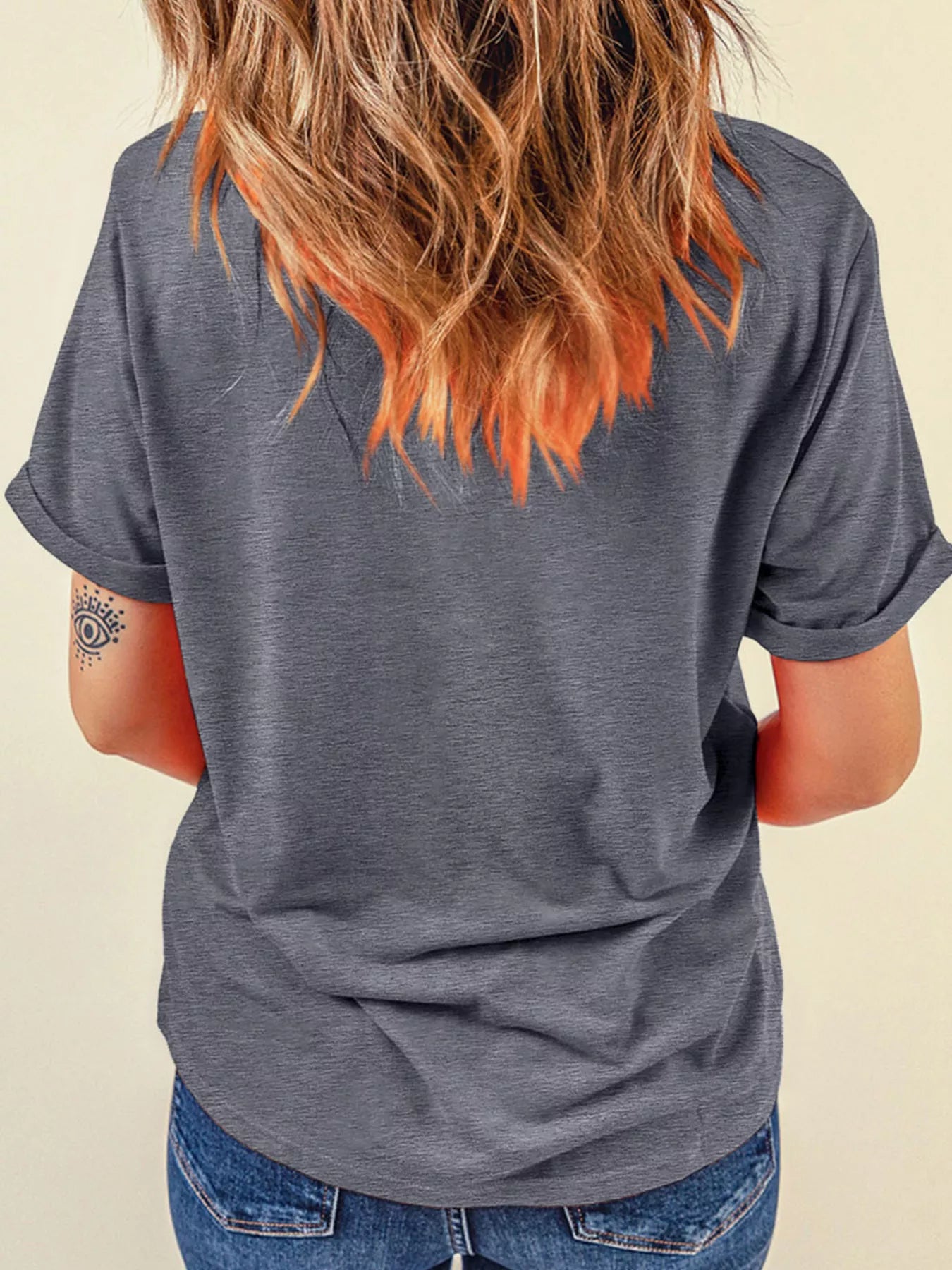 Sarah Express Women's Halloween Ghost Round Neck Casual Tee