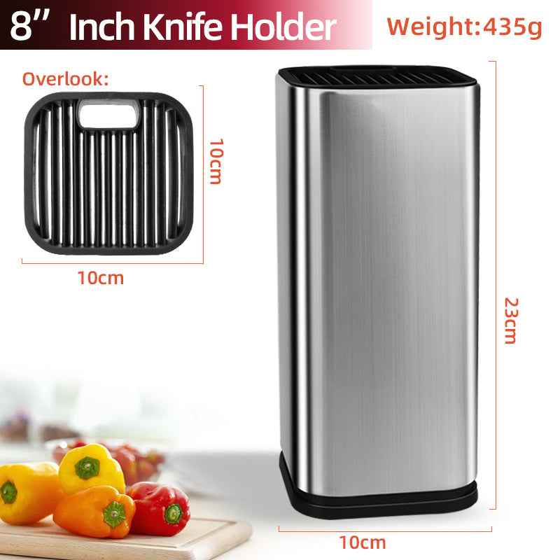 Sarah Express Stainless Steel Knife Holder Chopping Board Organizer with Drainable Storage 8inchknifeholder