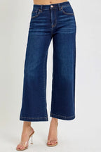 Sarah Express Women’s High Rise Cropped Wide Leg Jeans Casual
