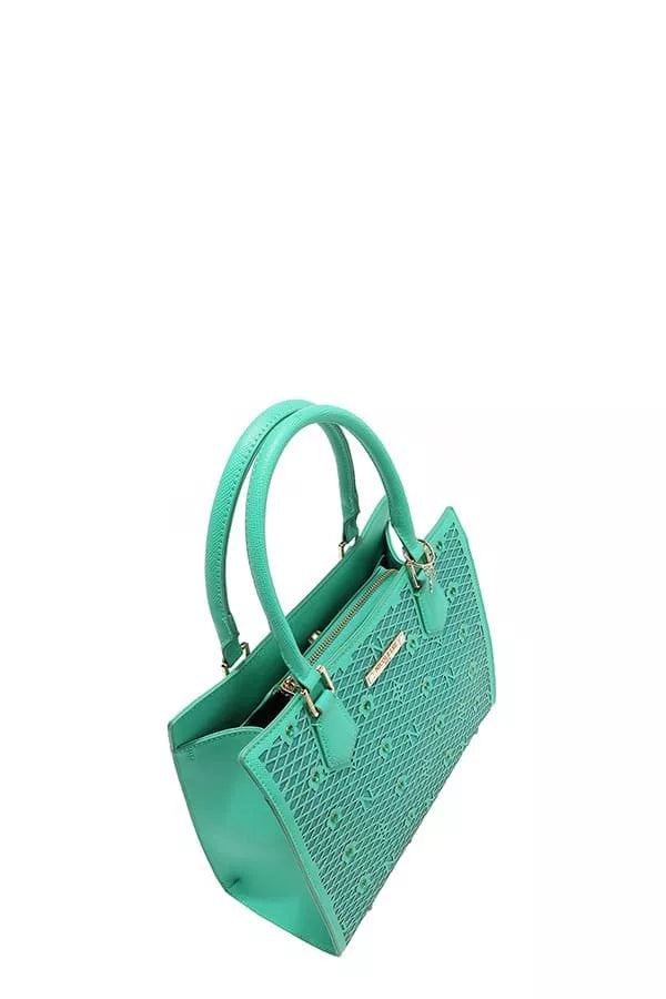Sarah Express Women’s Structured Monogram Print Tote Bag Vegan Leather