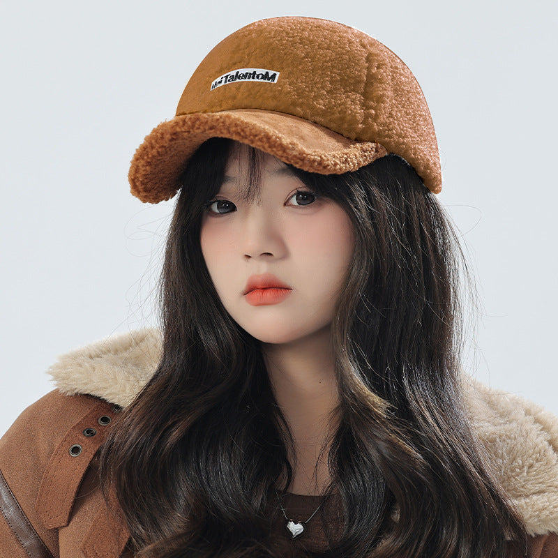 Sarah Express Women's Plush Peaked Cap Baseball Hat Adjustable Winter Warm